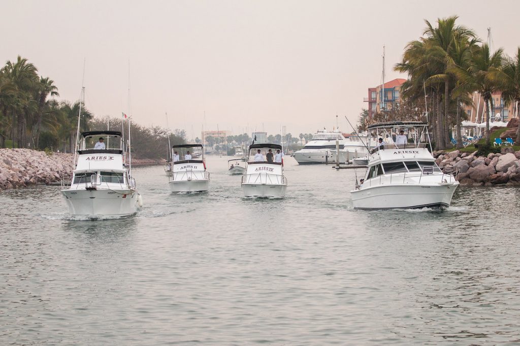 fishing boats in Mazatl&aacute;n